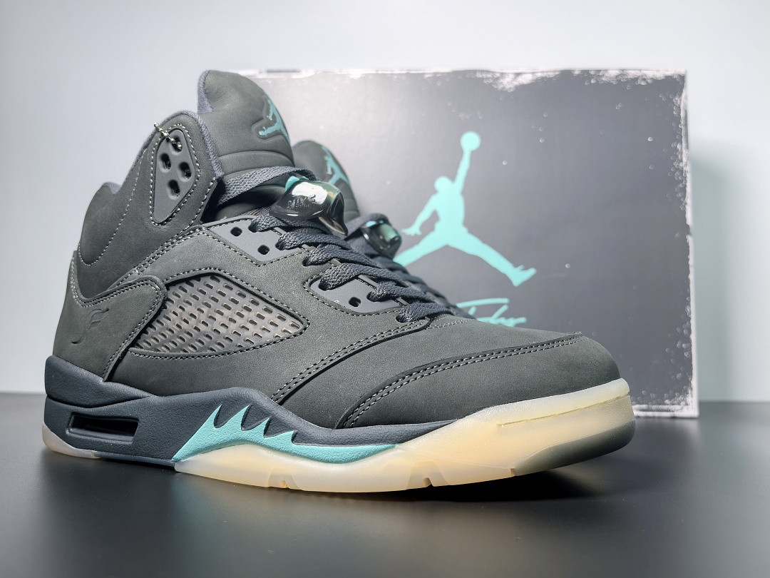 Air Jordan 5 Retro SoleFly Black Aurora Green IU0734-001