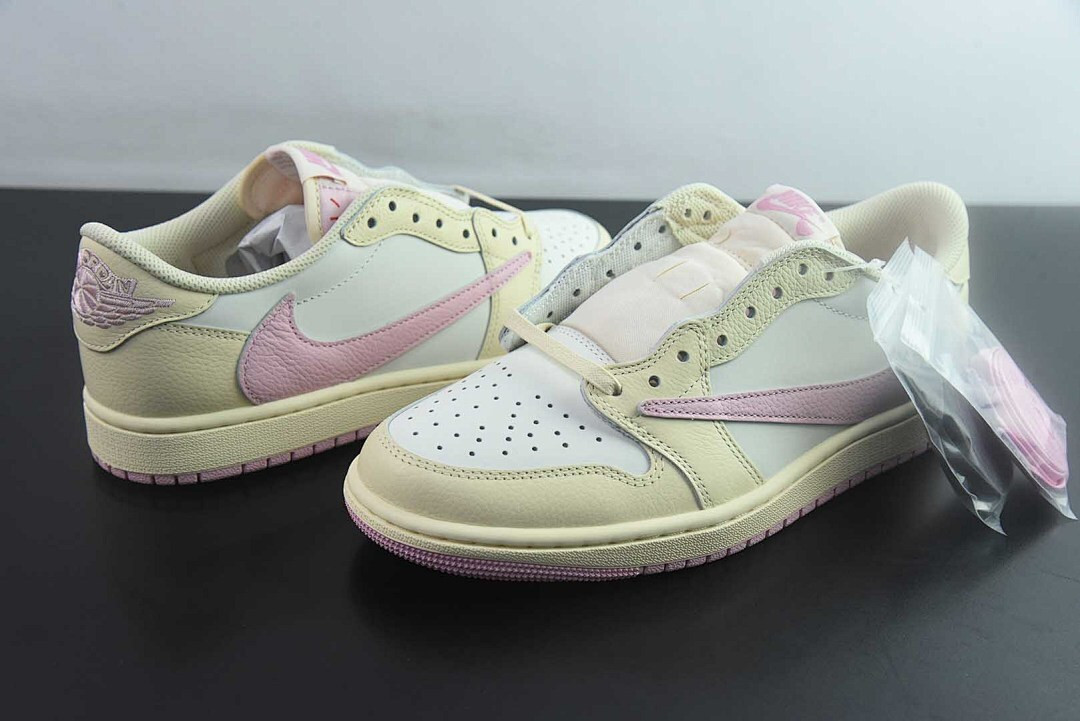 Travis Scott x Air Jordan 1 Low OG “Muslin/Shy Pink” IQ7604-100