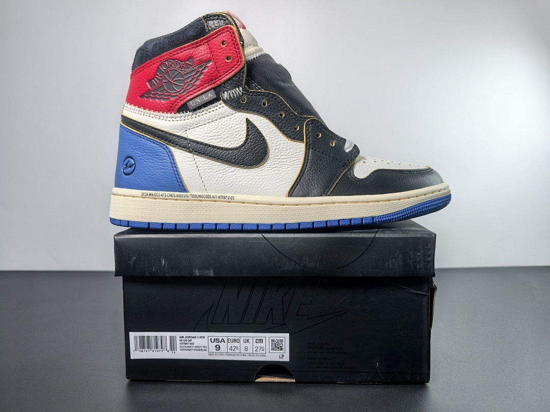 Union x Fragment x Air Jordan 1 High OG “Varsity Red/Sport Royal” IO7847-002