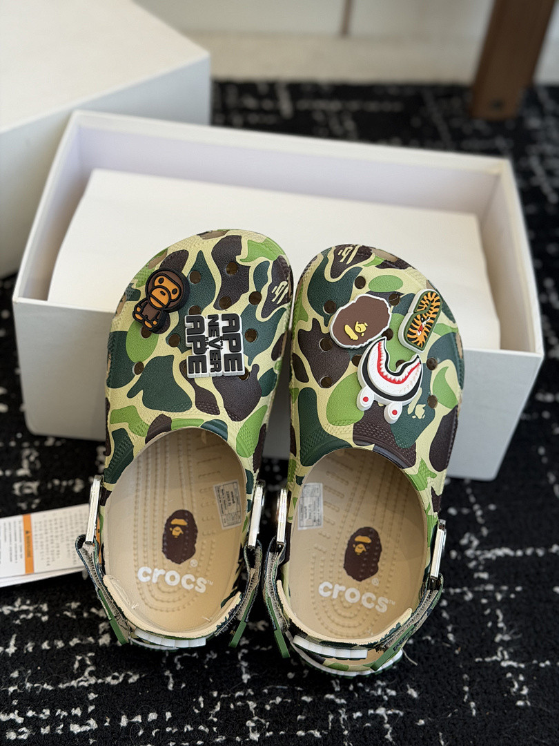 BAPE × Cr0c5 sANDALS