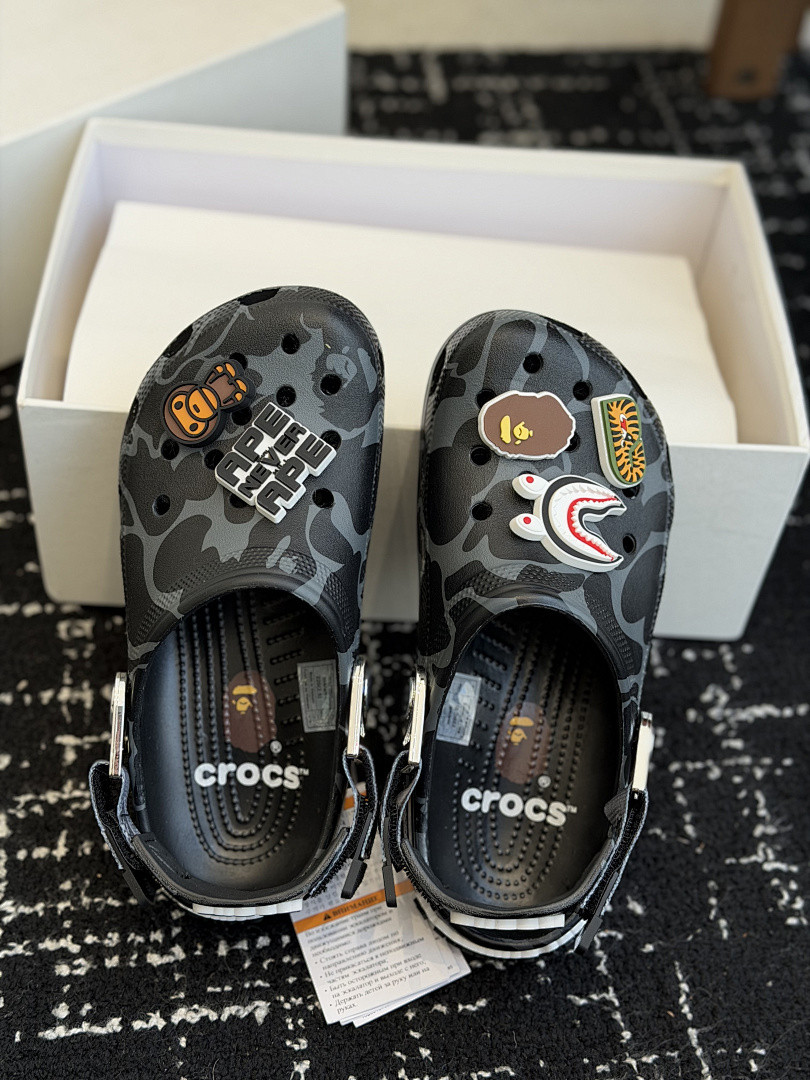 BAPE × Cr0c5 sANDALS