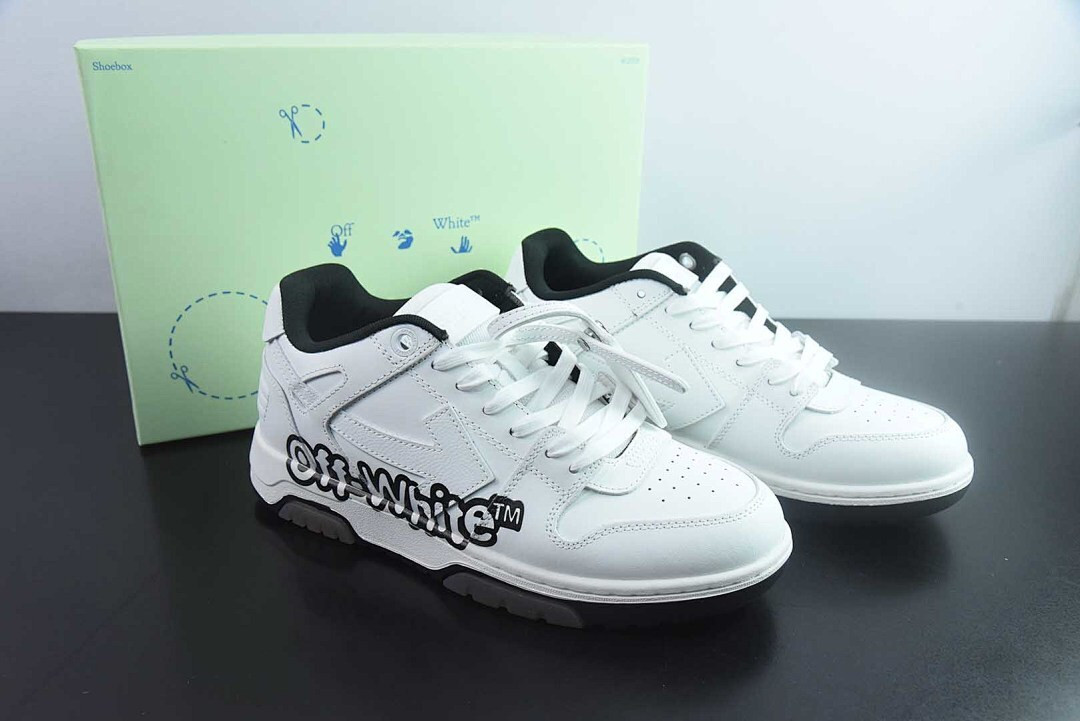 OF™ C/O VIRGIL ABLOH OUT OF OFFICE LOW-TOP LEATHER SNEAKERS ‘OOO“