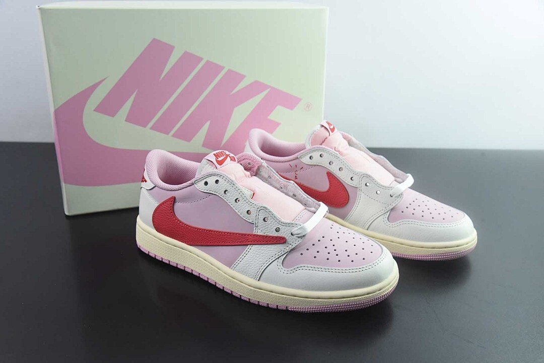 Travis Scott x Air Jordan 1 Low OG “Sail/Tropical Pink” IQ7604-101