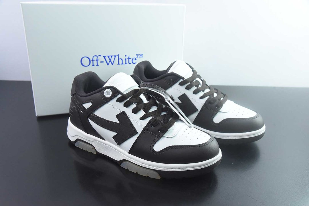 OF™ C/O VIRGIL ABLOH OUT OF OFFICE LOW-TOP LEATHER SNEAKERS ‘OOO“